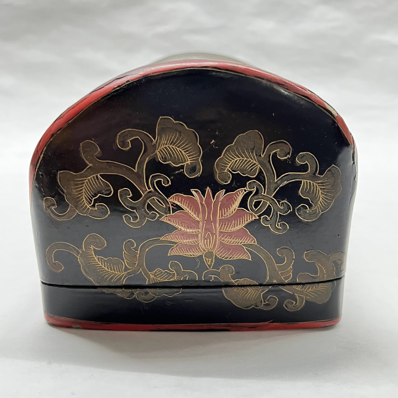 Chinese Porcelain Shard & Lacquer Box