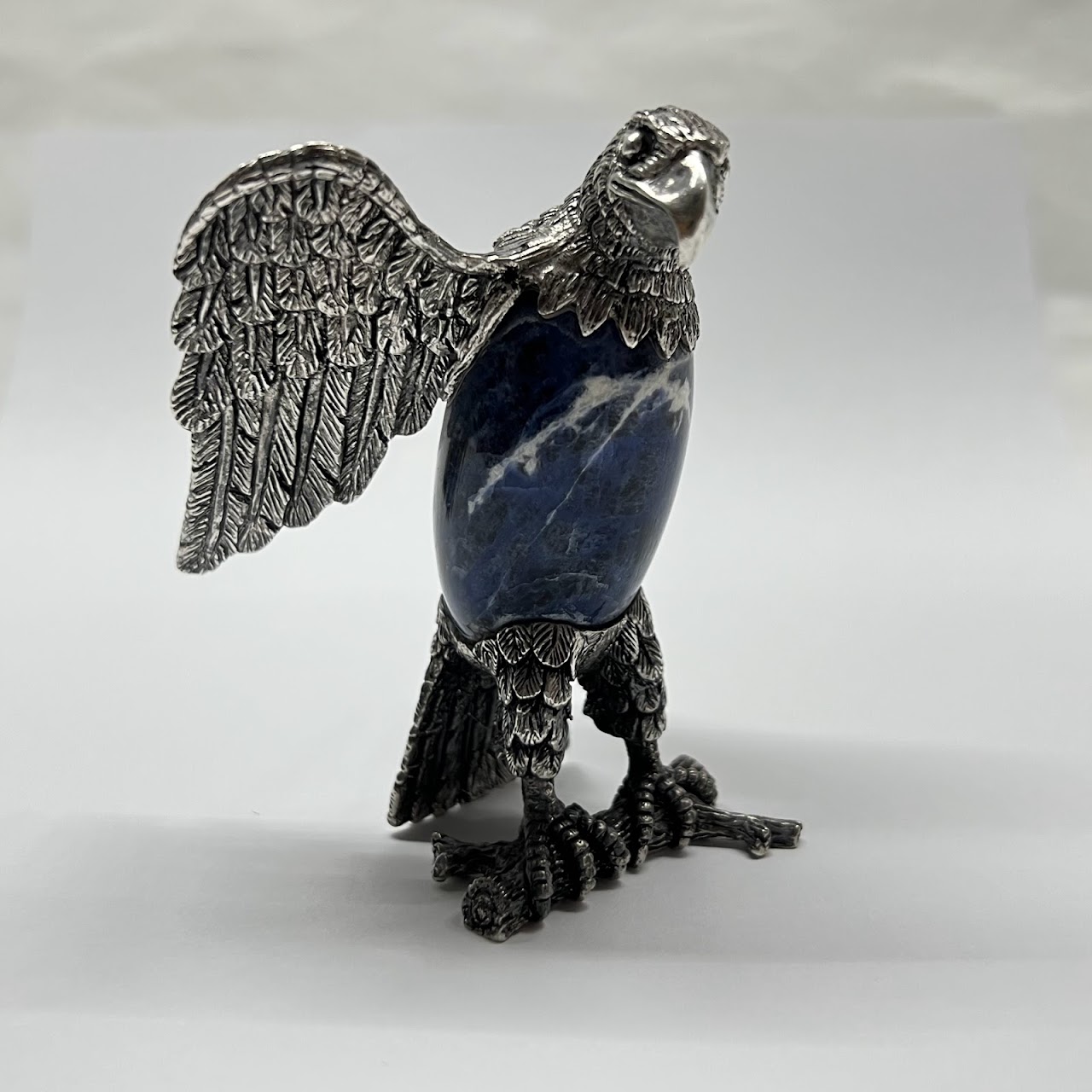 Sterling Silver & Sodalite Eagle Sculpture