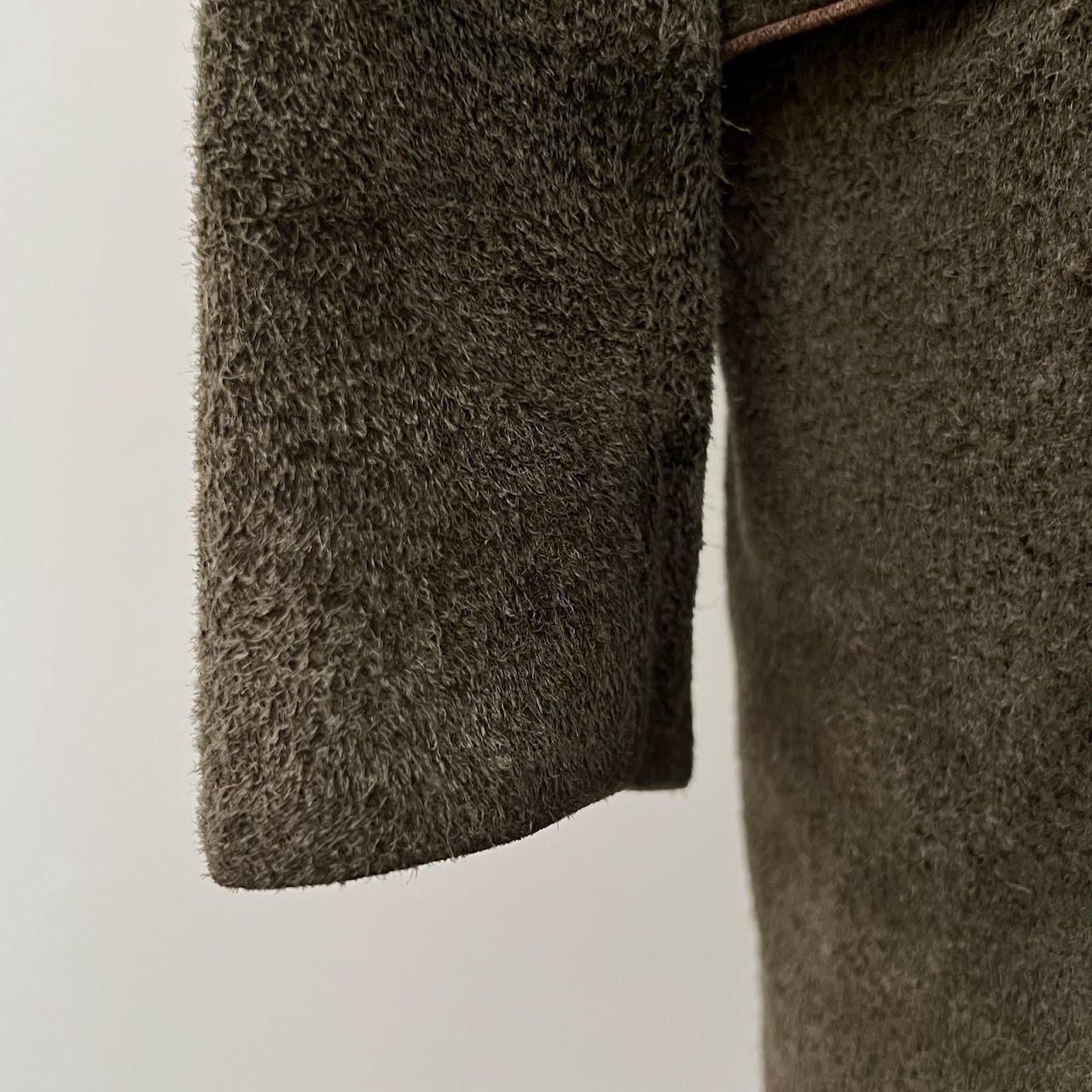 Fendi Brushed Suede Long Coat