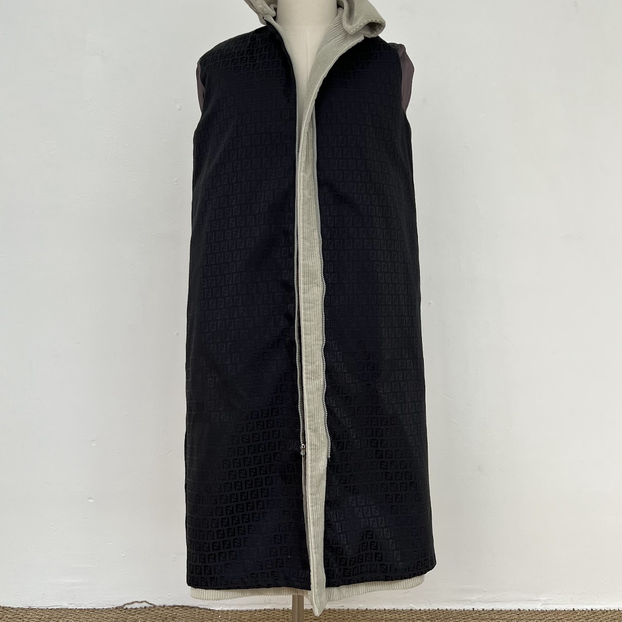 Fendi Jeans Corduroy Long Overcoat