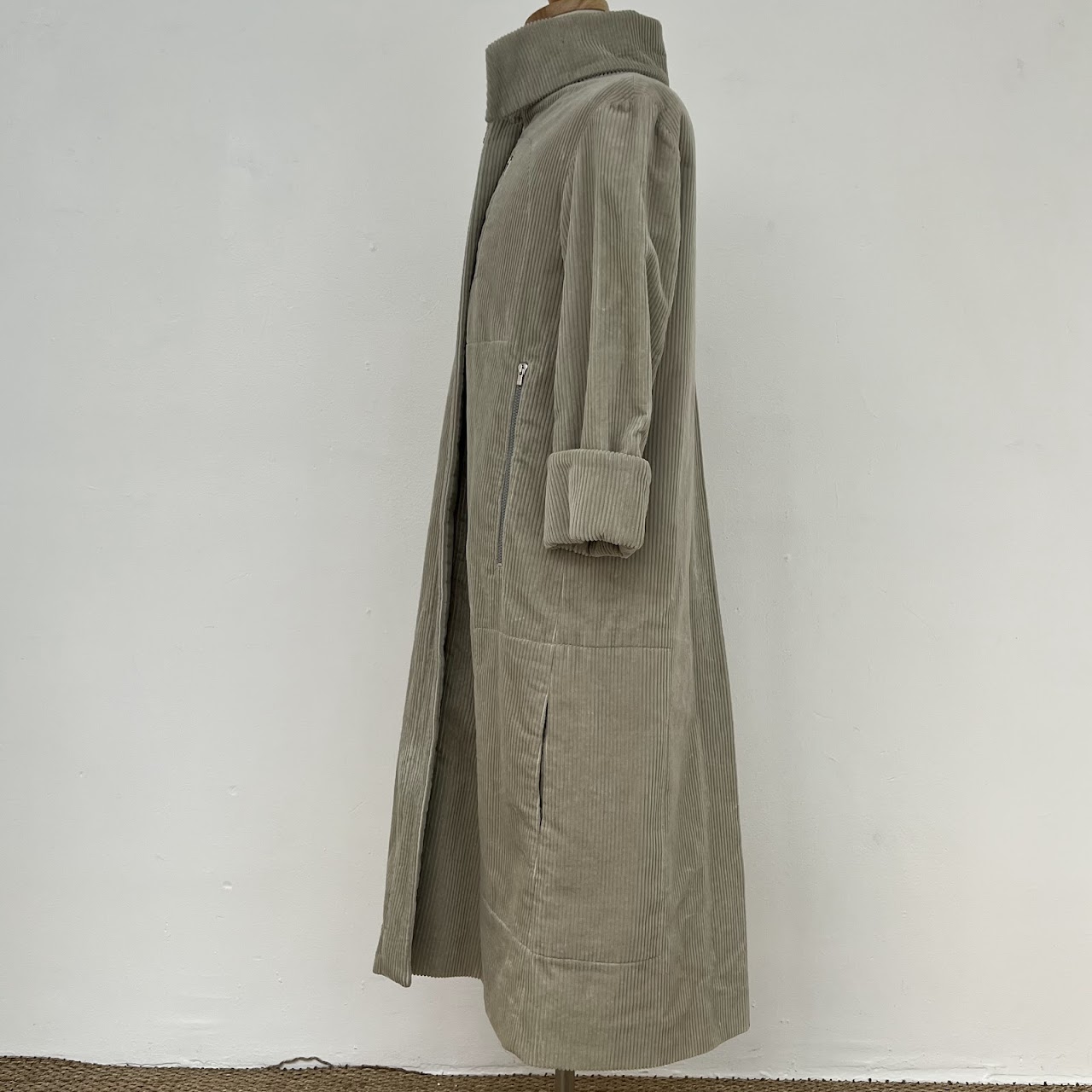 Fendi Jeans Corduroy Long Overcoat