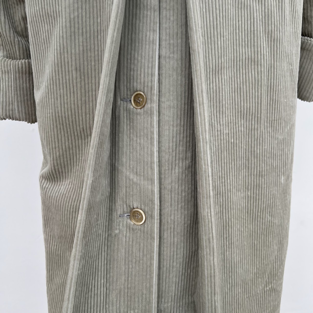 Fendi Jeans Corduroy Long Overcoat