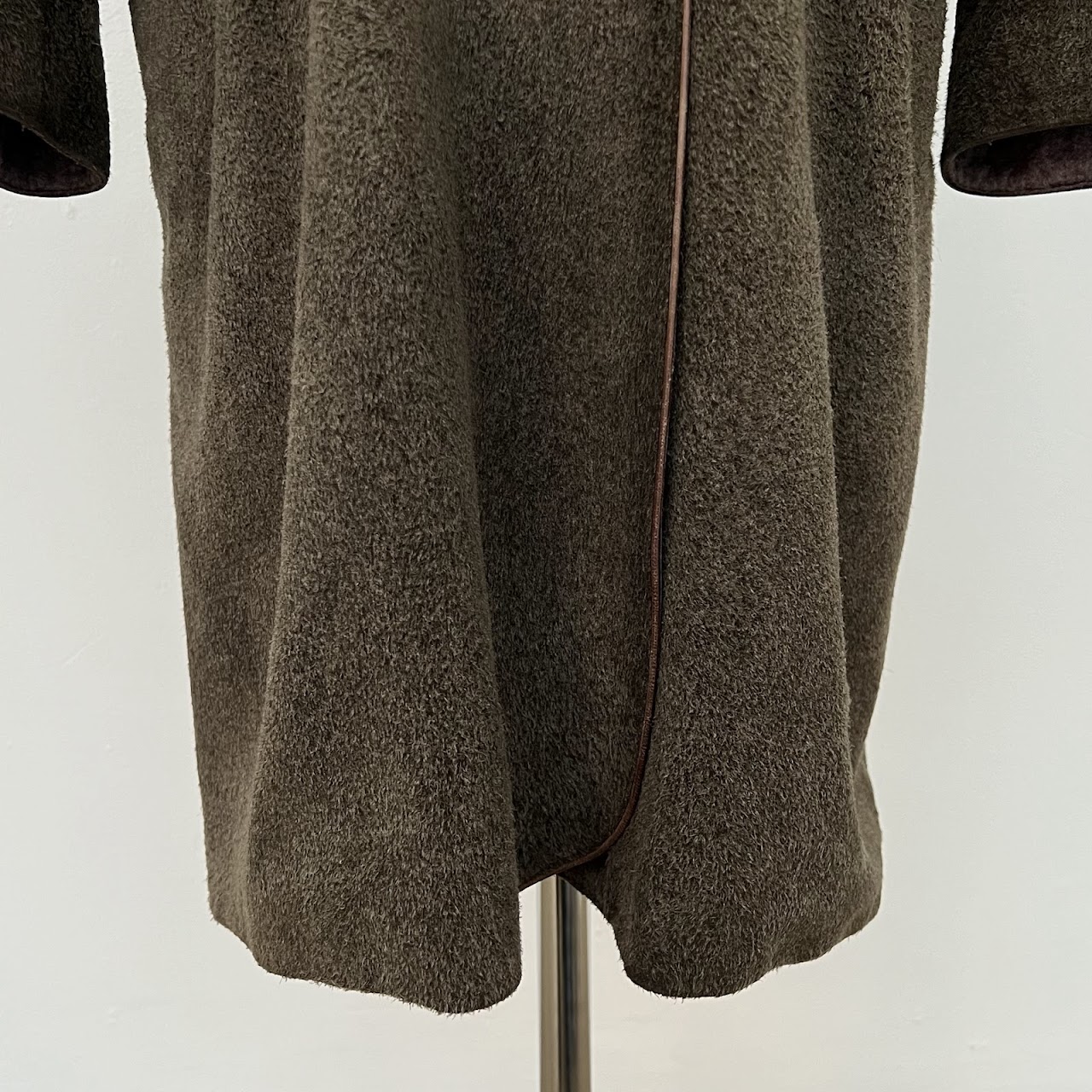 Fendi Brushed Suede Long Coat