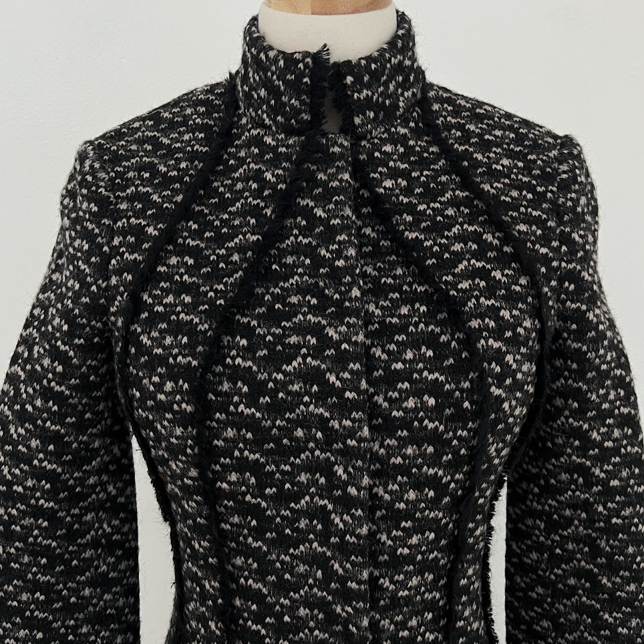 Bottega Veneta Wool Mohair Trimmed Coat