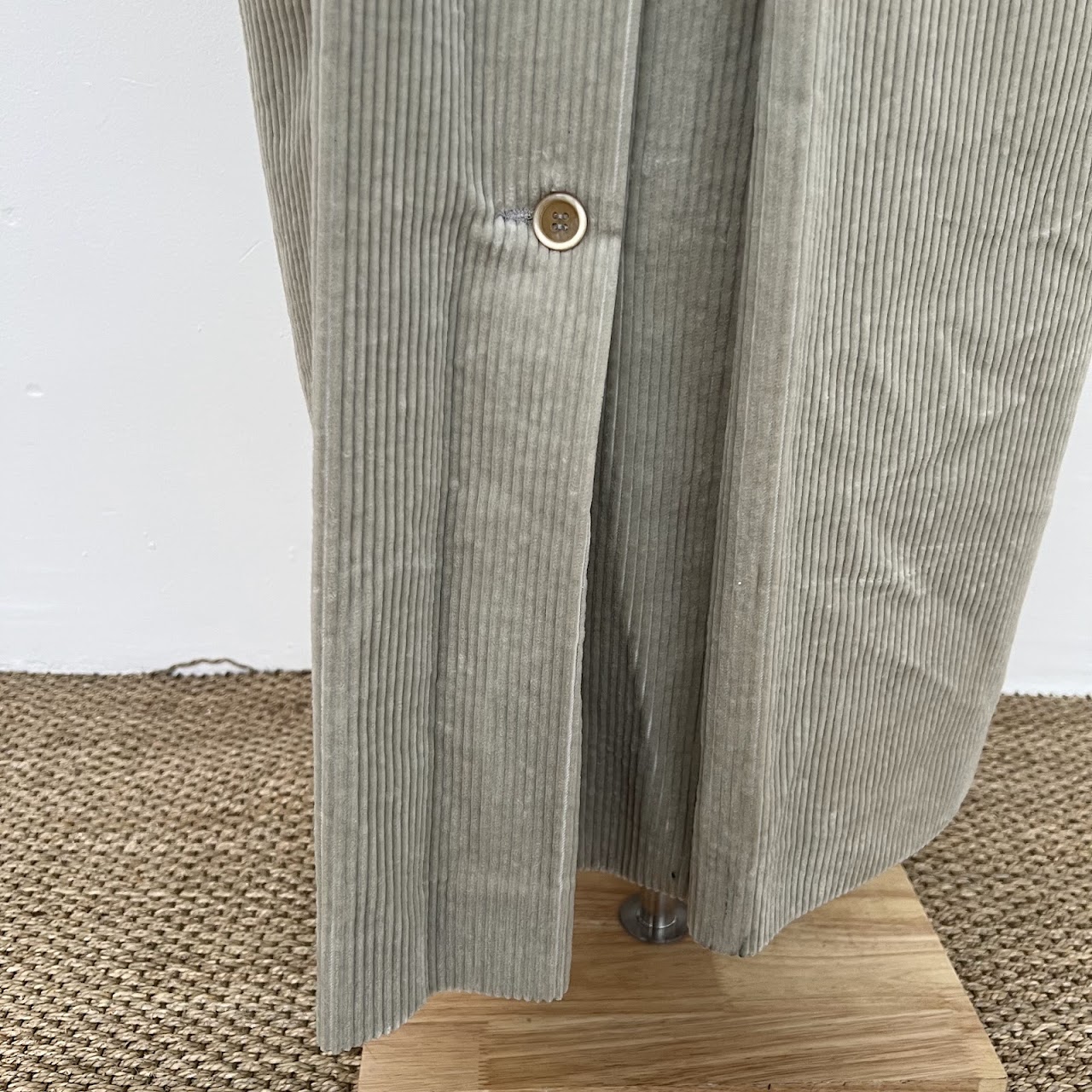 Fendi Jeans Corduroy Long Overcoat