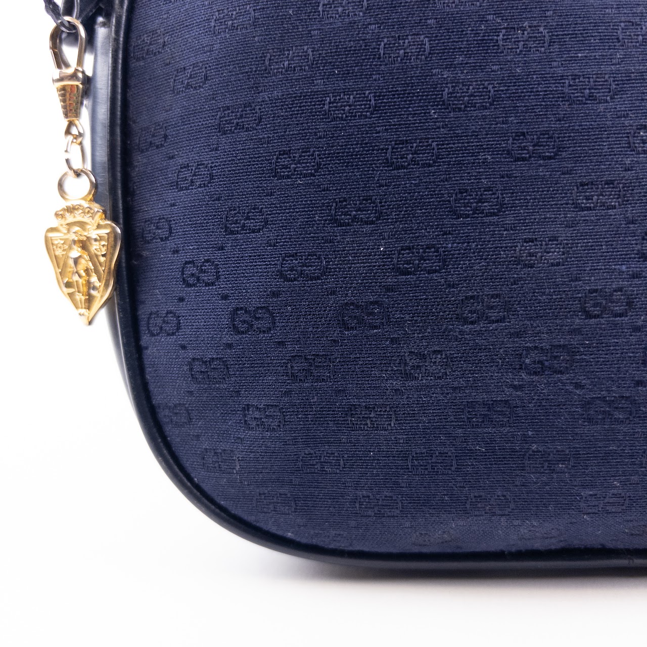 Gucci Interlocking GG Navy Blue Small Crossbody Bag