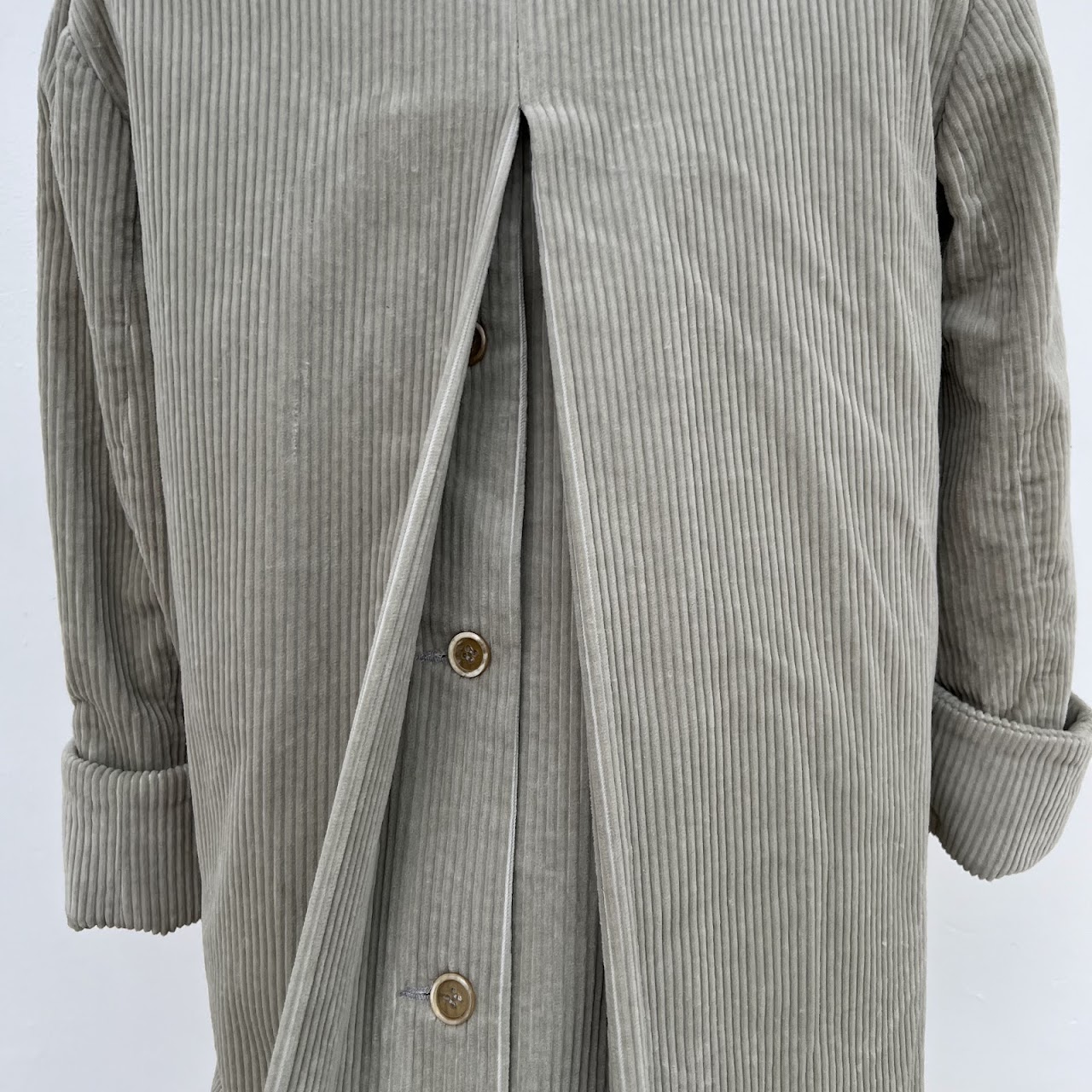 Fendi Jeans Corduroy Long Overcoat