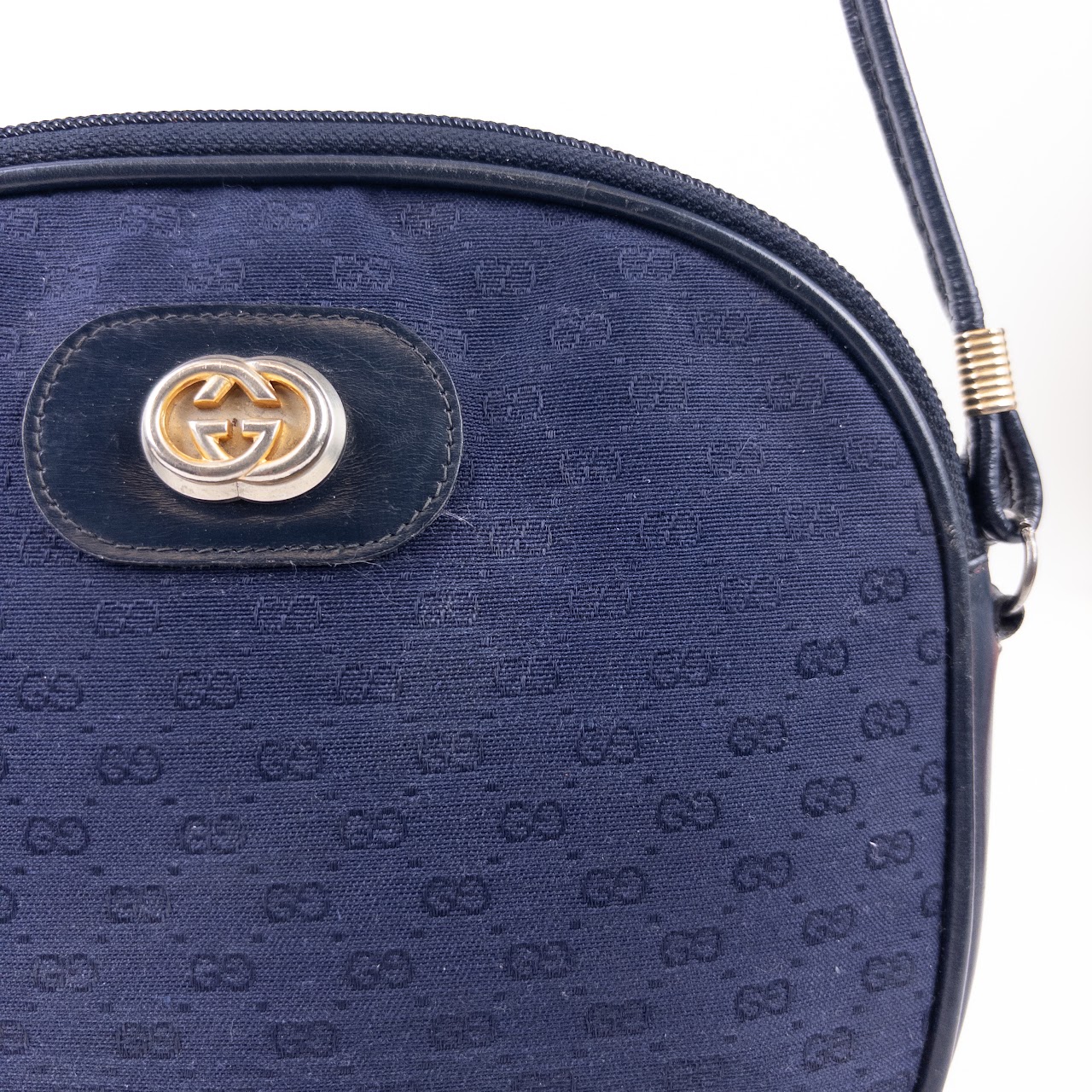 Gucci Interlocking GG Navy Blue Small Crossbody Bag