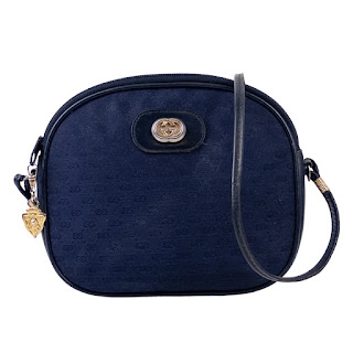 Gucci Interlocking GG Navy Blue Small Crossbody Bag