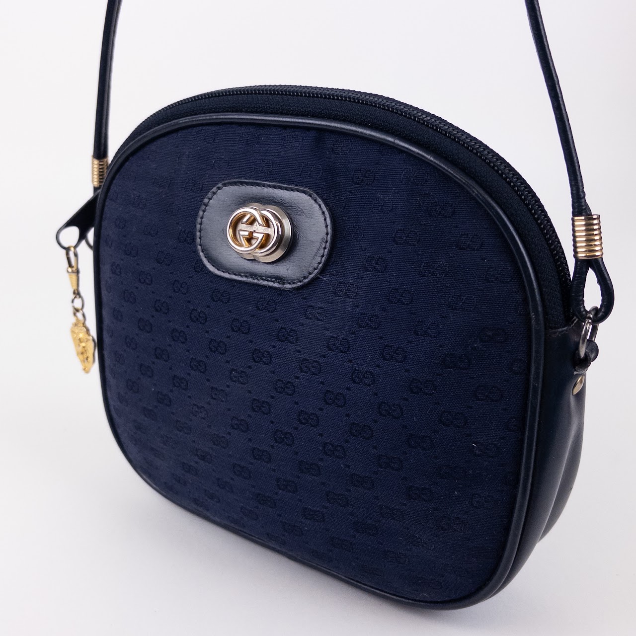 Gucci Interlocking GG Navy Blue Small Crossbody Bag