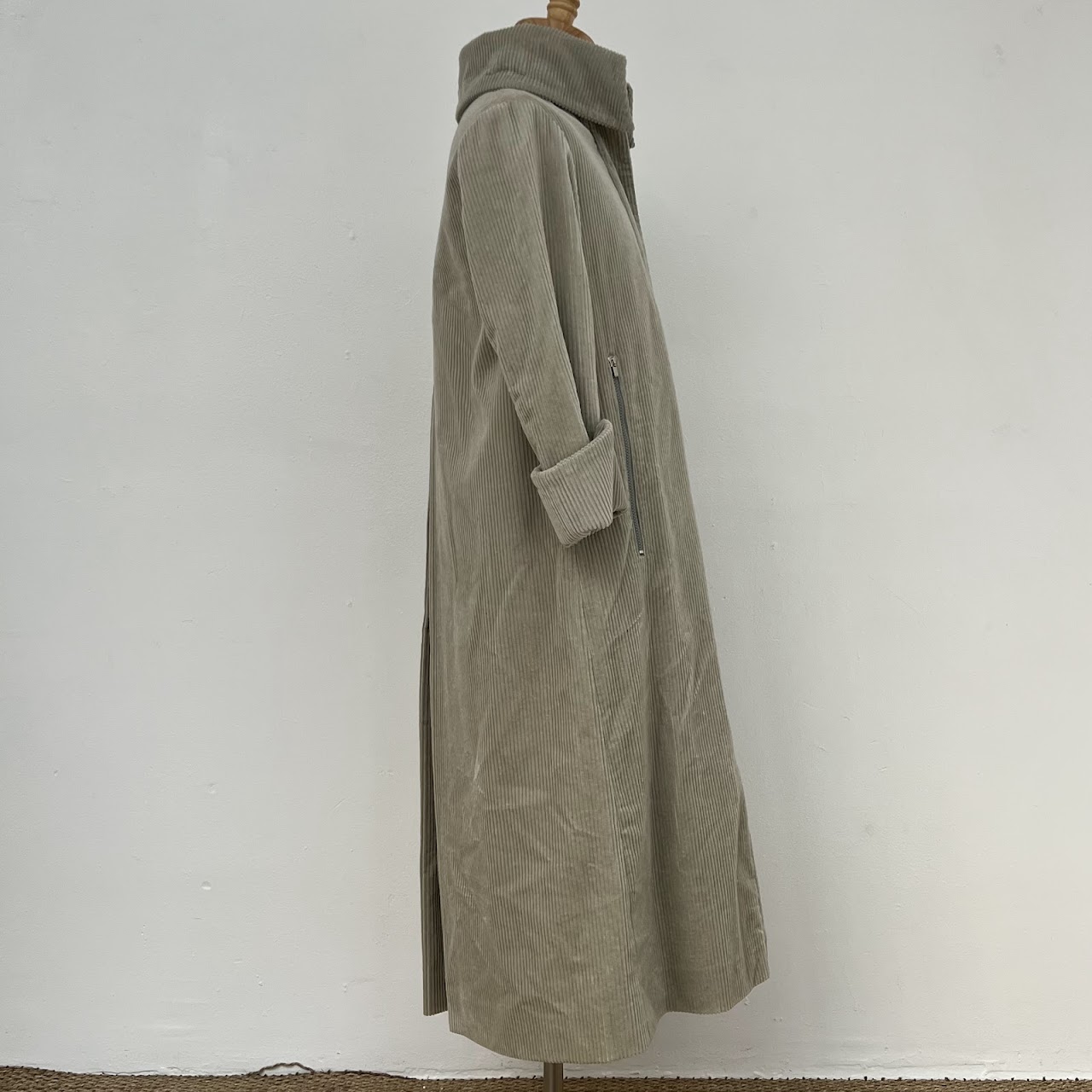 Fendi Jeans Corduroy Long Overcoat