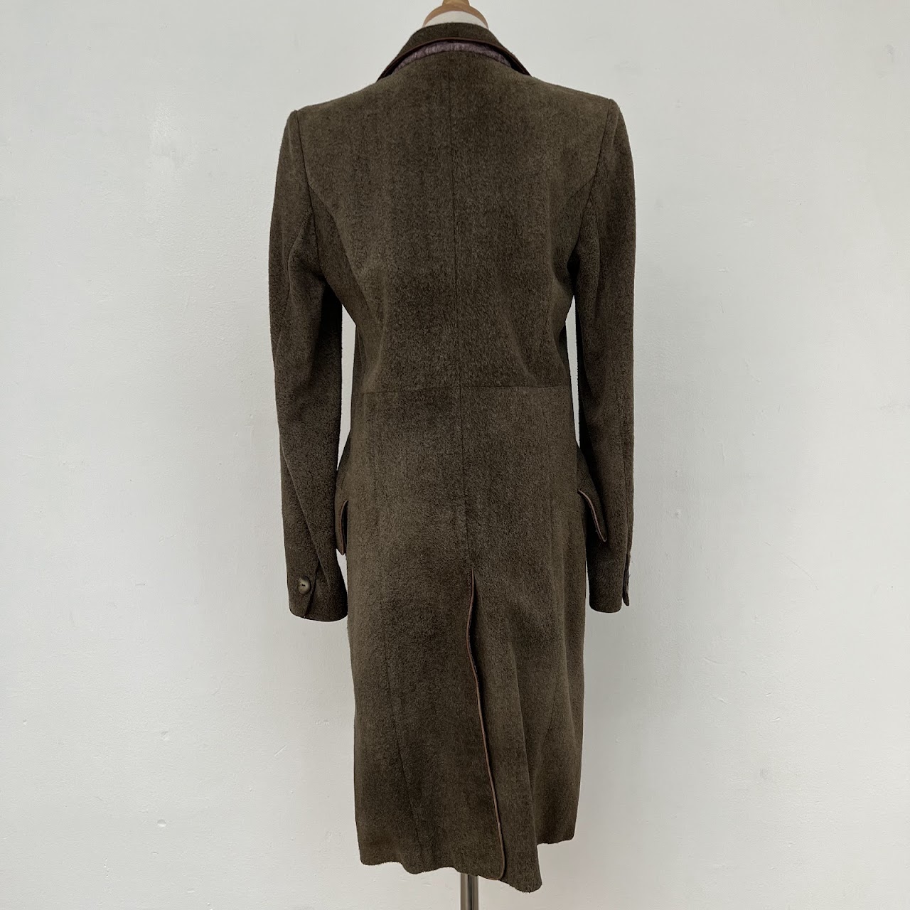 Fendi Brushed Suede Long Coat