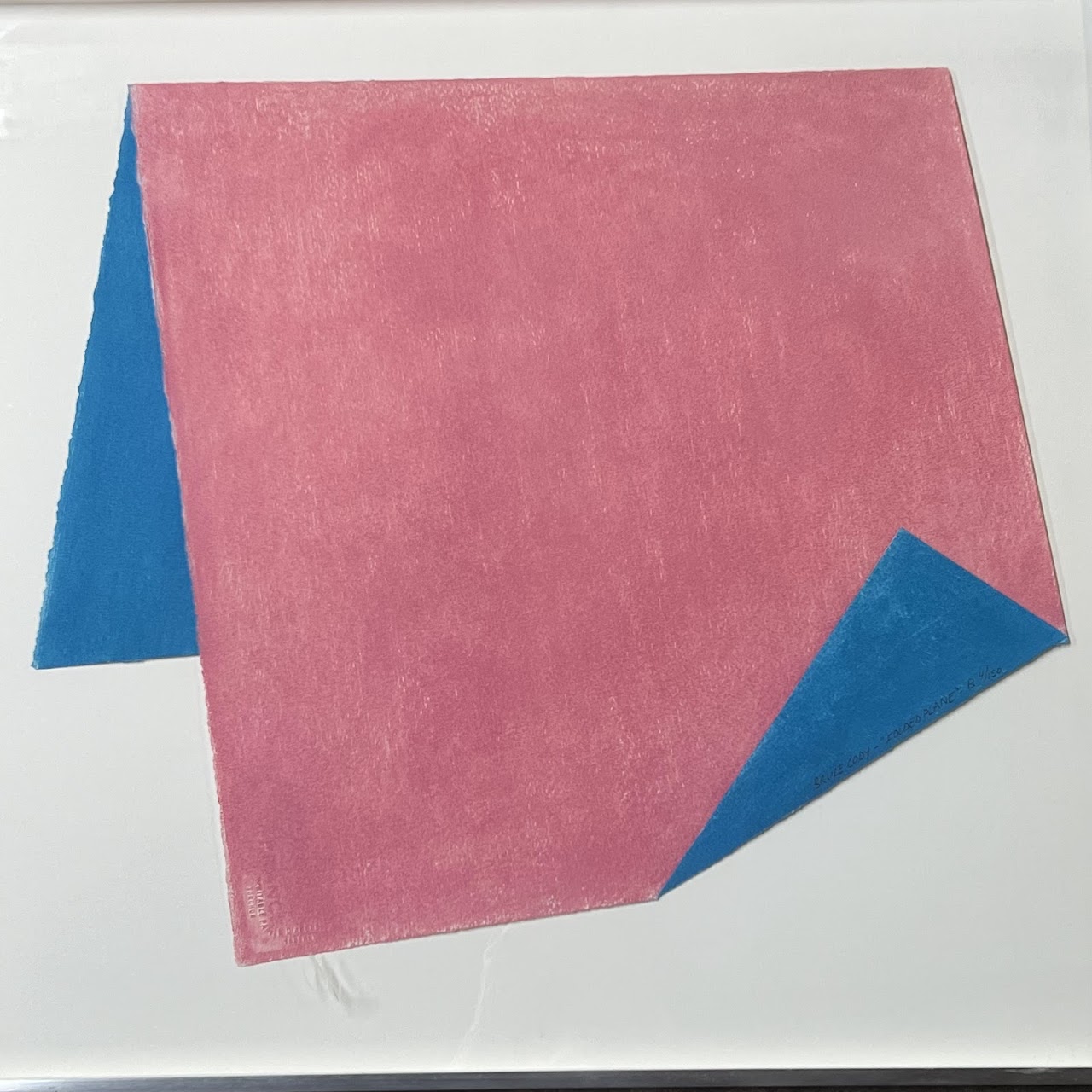 Bruce Cody 'Folded Plane B' Signed Lithograph and Folded Paper