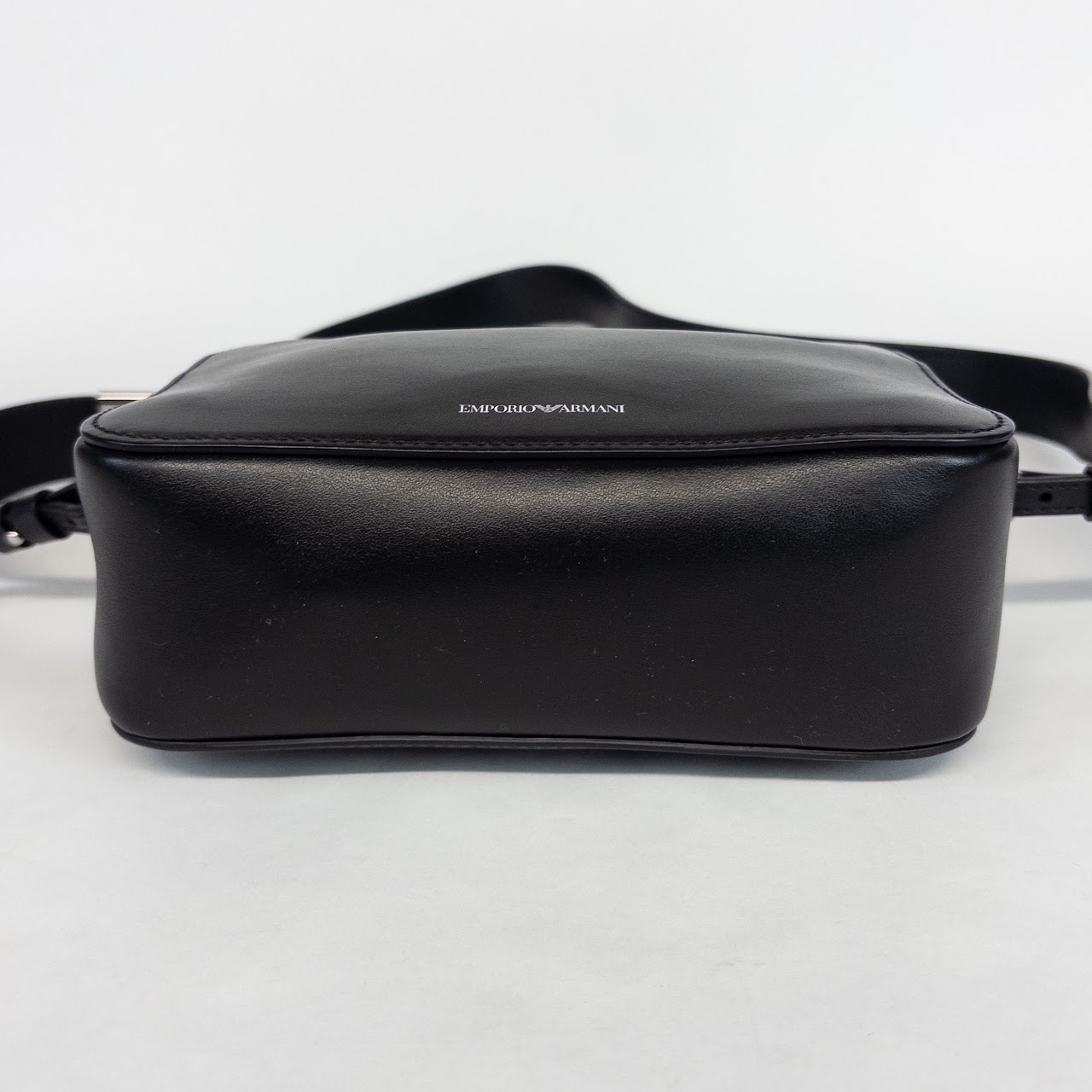 Emporio Armani Black Leather Camera Bag