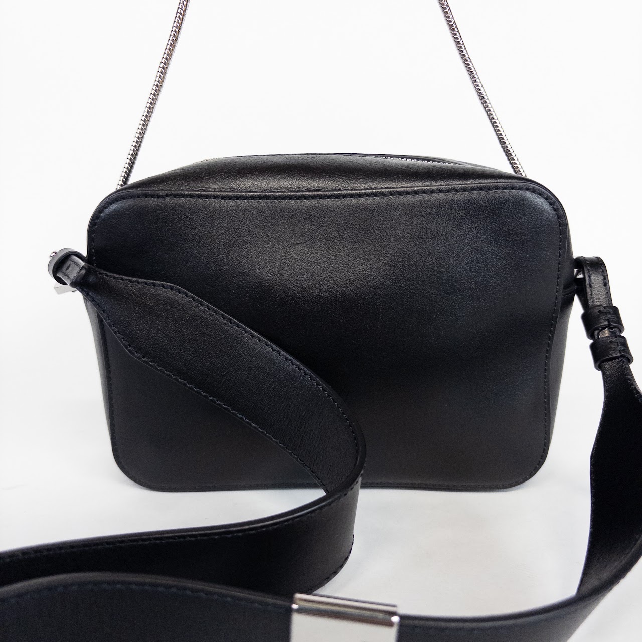 Emporio Armani Black Leather Camera Bag