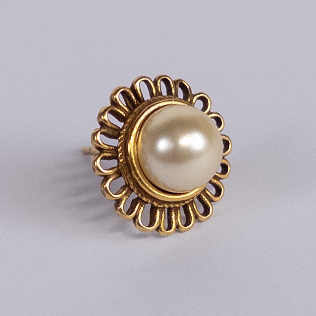 MMA Faux Pearl Sunburst Earrings