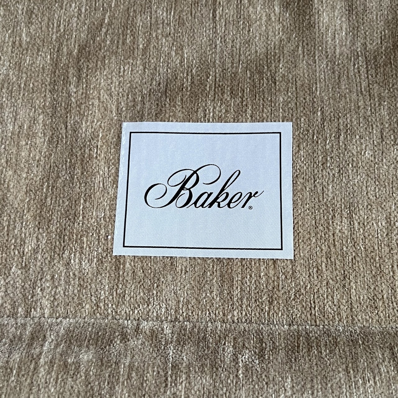 Baker Furniture Velvet Upholstered Sofa