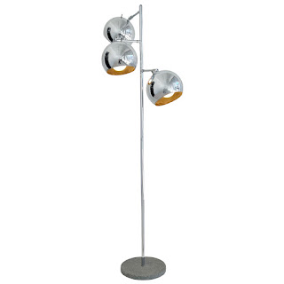 1970s Chrome Sonneman Inspired Eyeball Floor Lamp