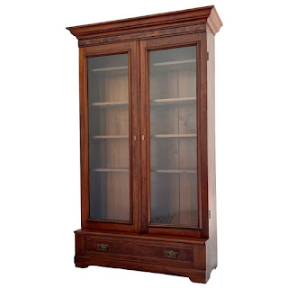 Eastlake Victorian Glass Front Bookcase