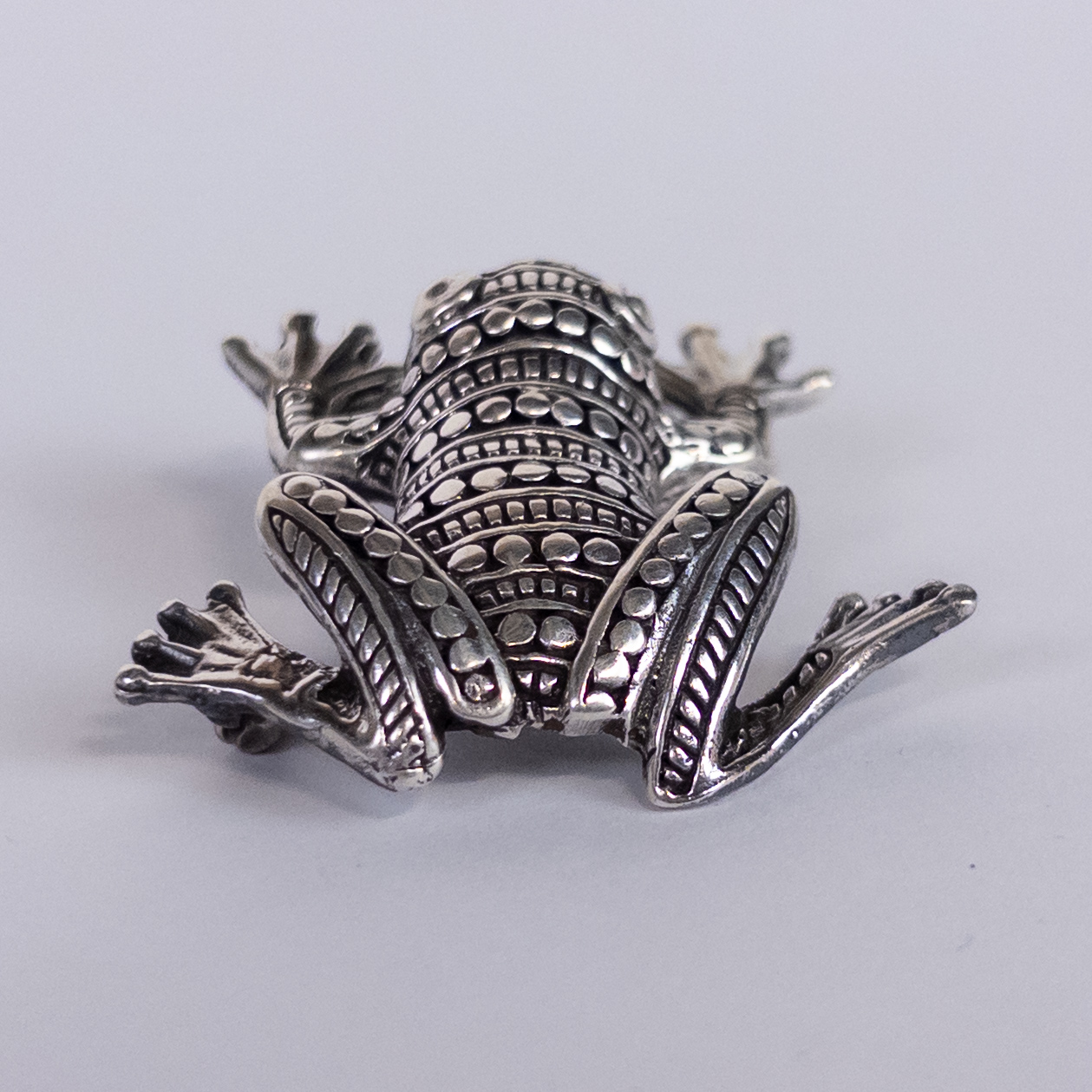 Sterling Silver Vintage Mexican Frog Convertible Brooch