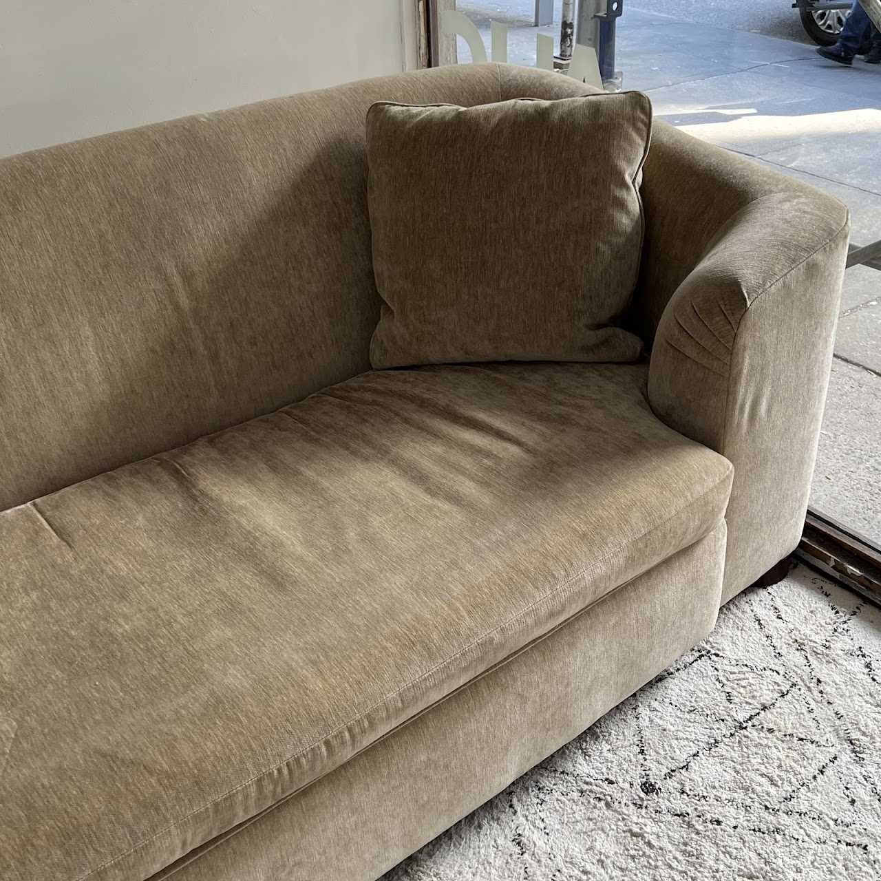 Baker Furniture Velvet Upholstered Sofa