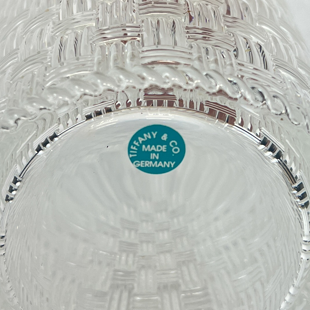 Tiffany & Co. Crystal Basket-Weave Large Vase