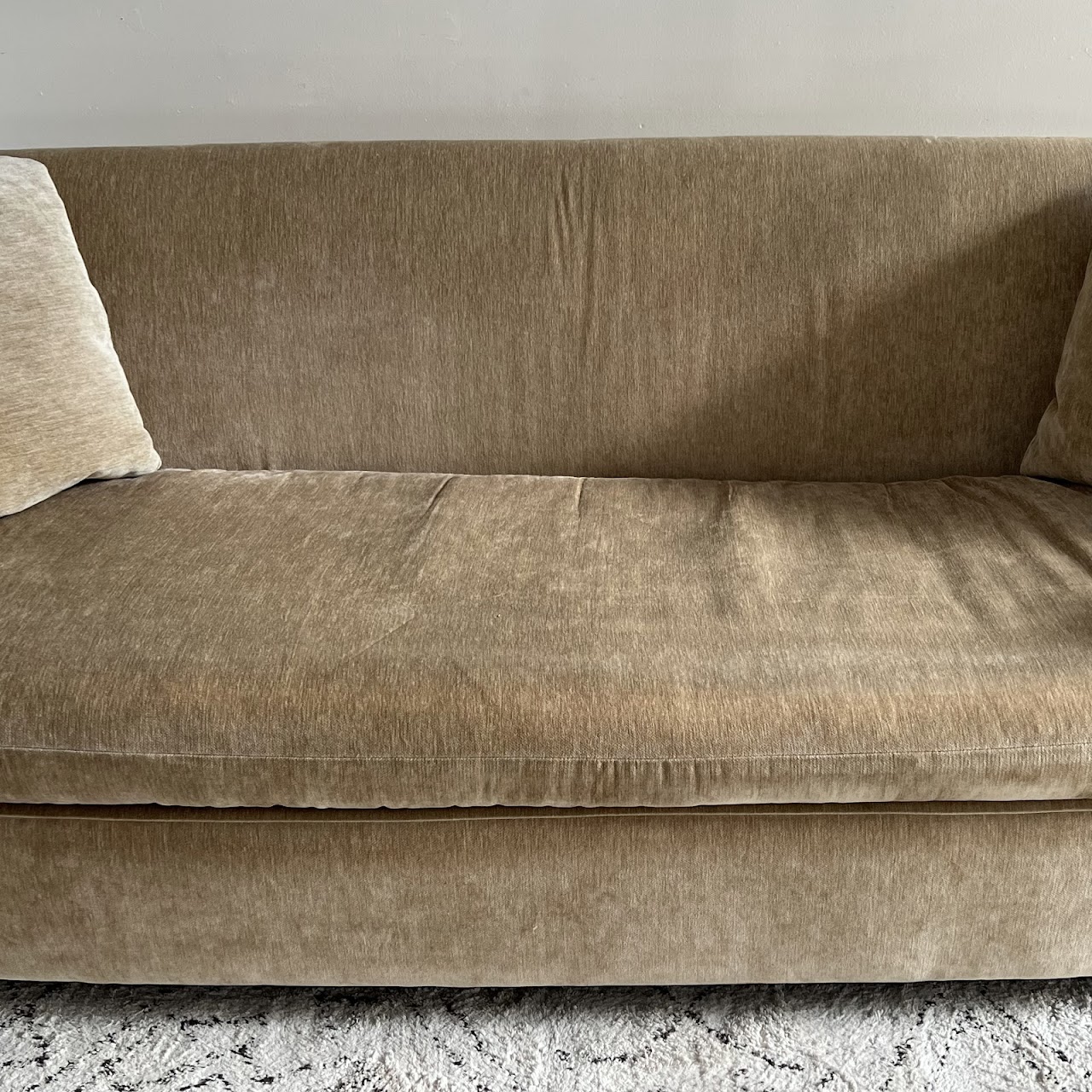 Baker Furniture Velvet Upholstered Sofa