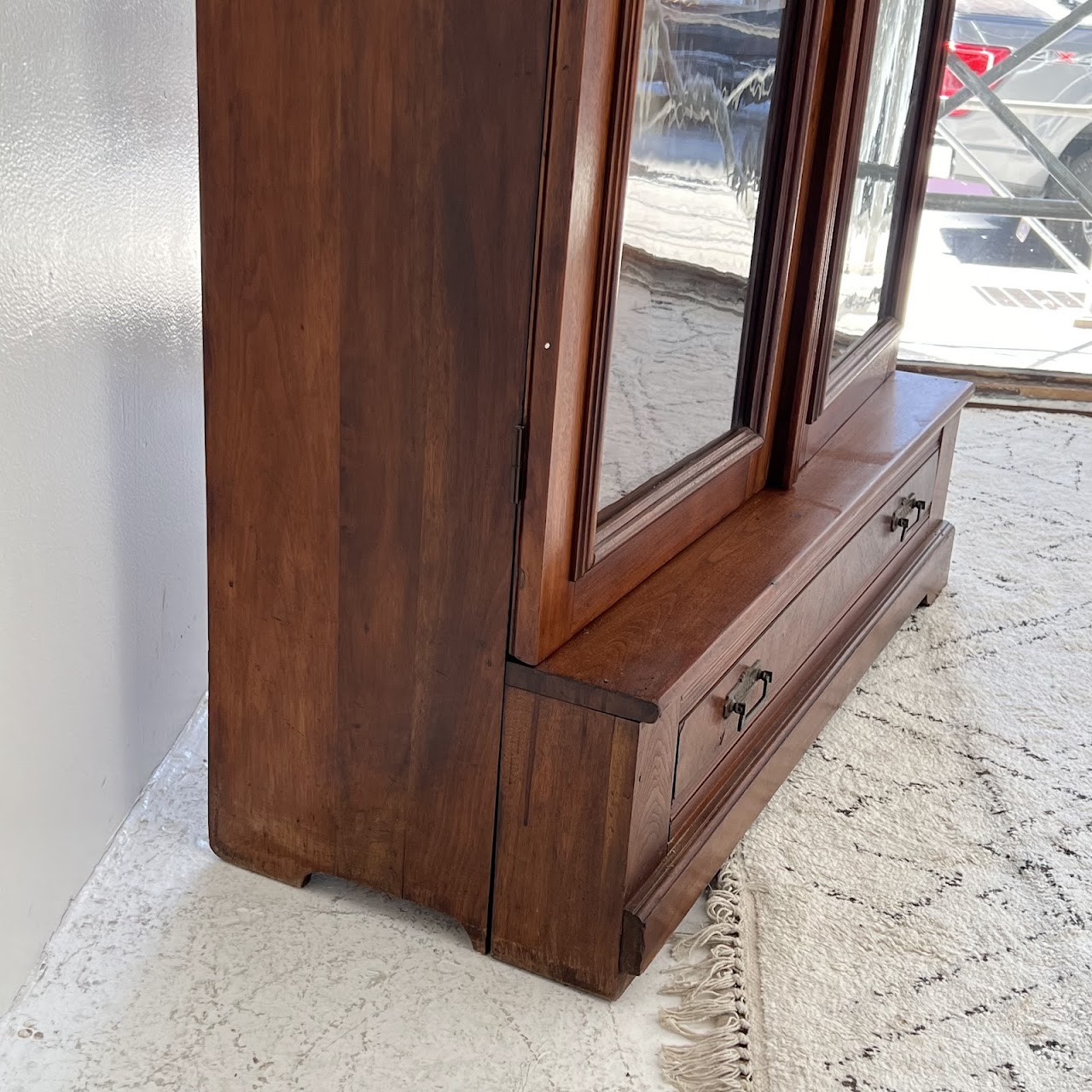 Eastlake Victorian Glass Front Bookcase