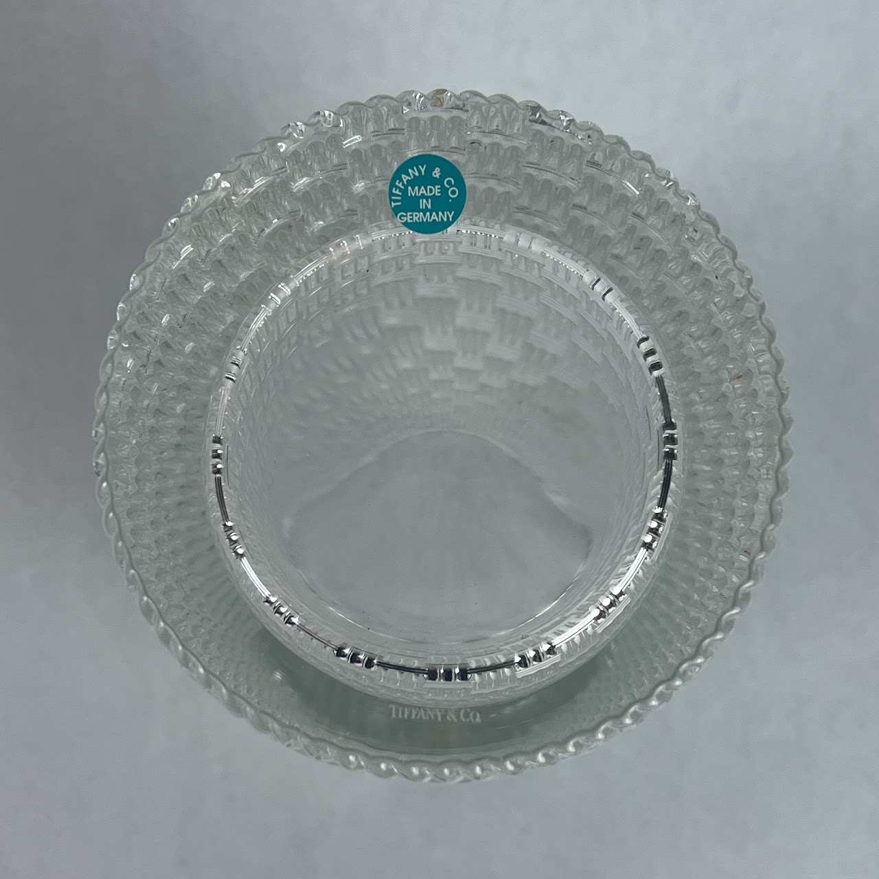 Tiffany & Co. Crystal Basket-Weave Large Vase