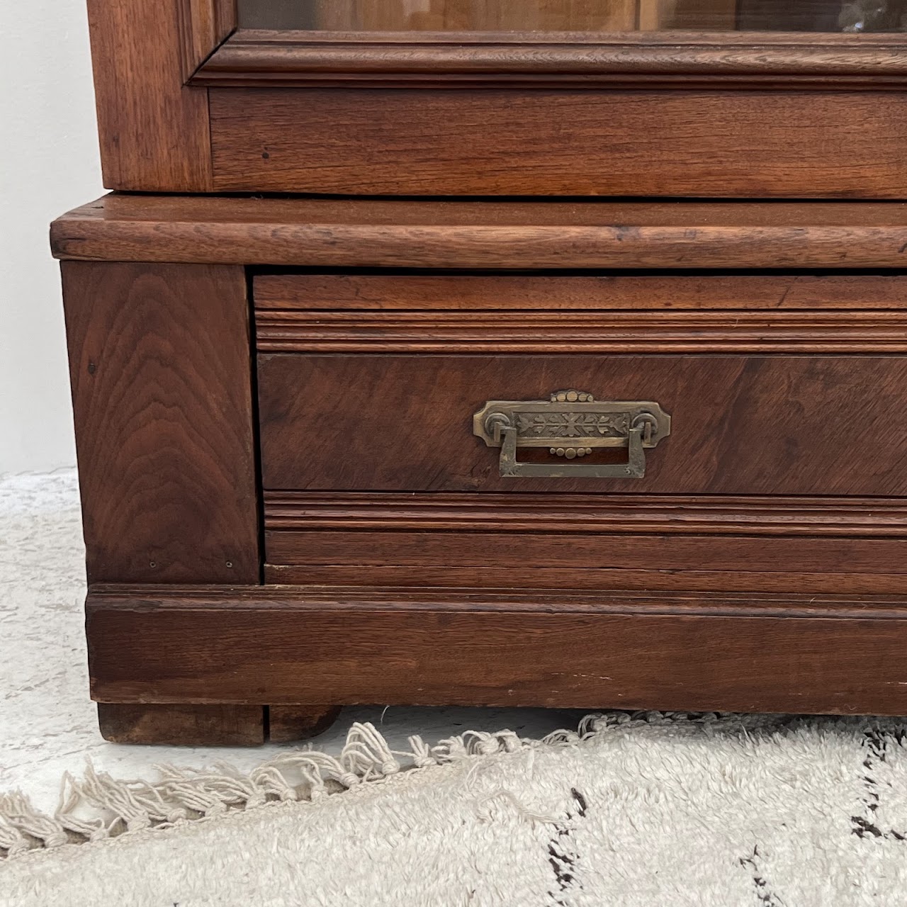 Eastlake Victorian Glass Front Bookcase