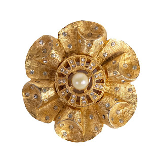 Bellini Vintage Exaggerated Floral Brooch