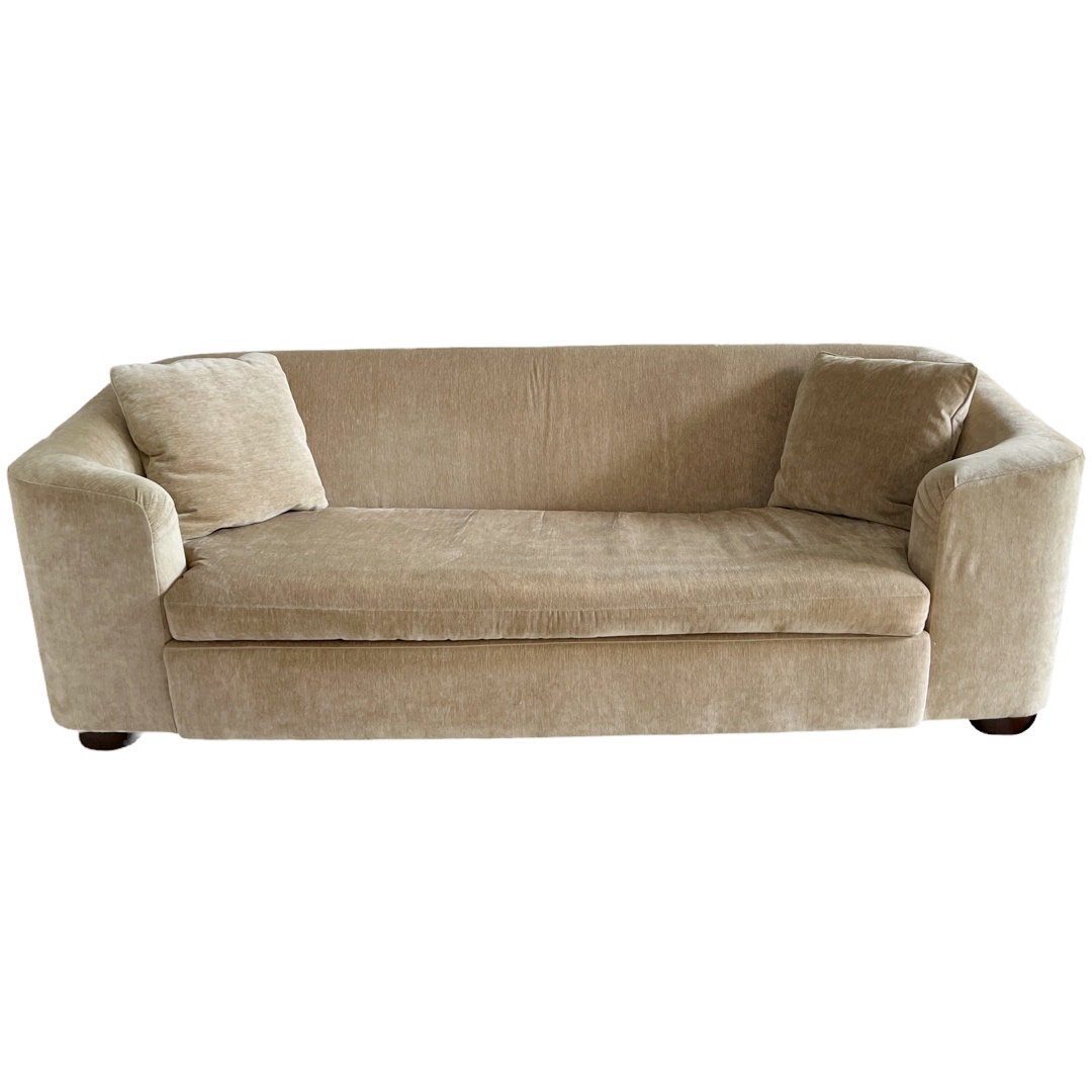 Baker Furniture Velvet Upholstered Sofa