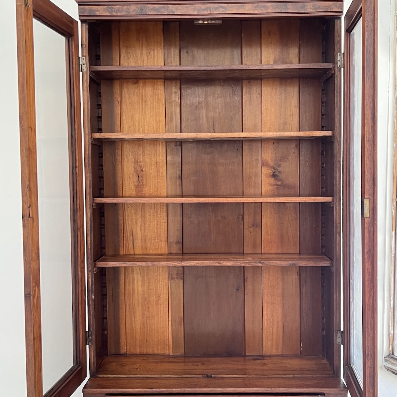 Eastlake Victorian Glass Front Bookcase