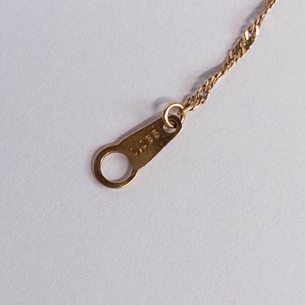 14K Gold, Sapphire and Diamond Pendant Necklace