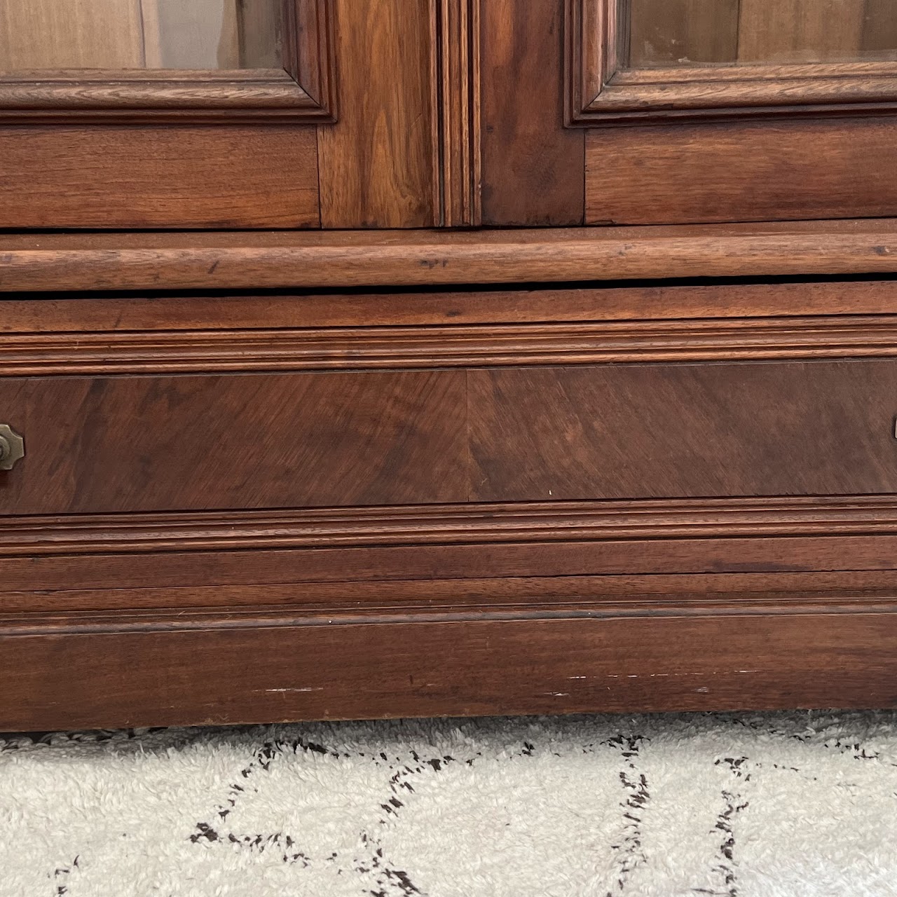 Eastlake Victorian Glass Front Bookcase