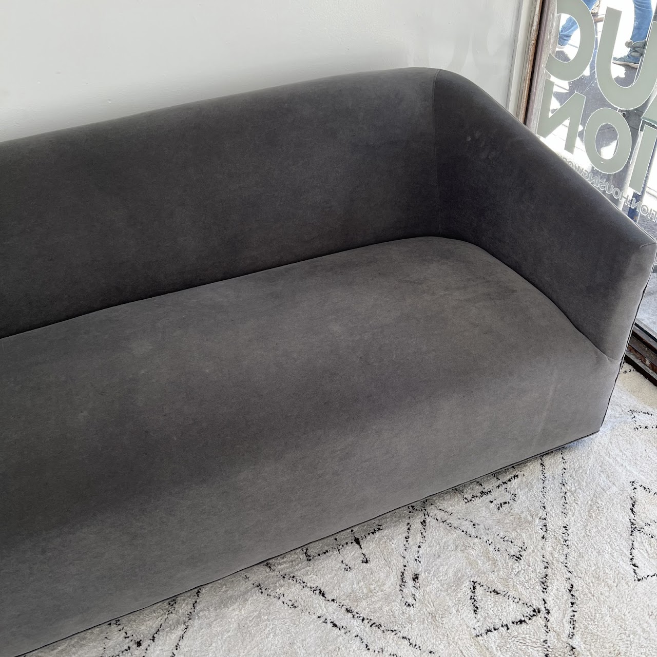 Restoration Hardware 1950s Italian Style Shelter-Arm Sofa