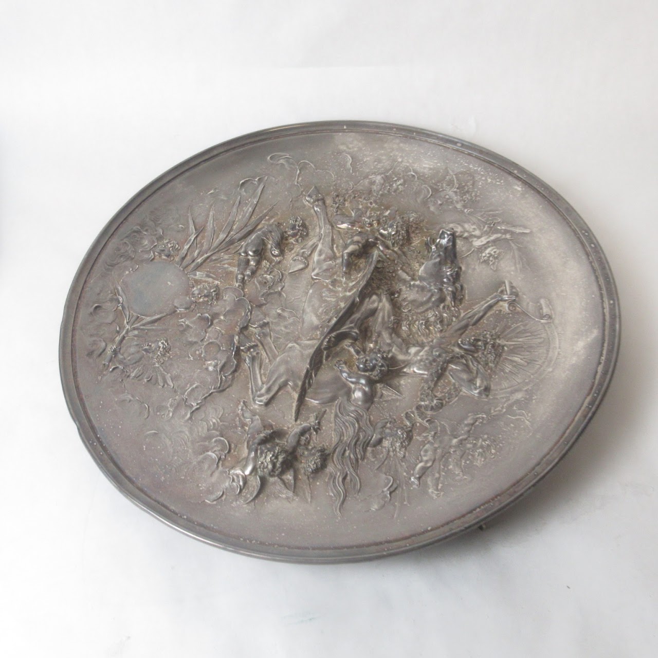 Elkington & Co. Bellerophon Upon Pegasus Relief  Wall Hanging Charger