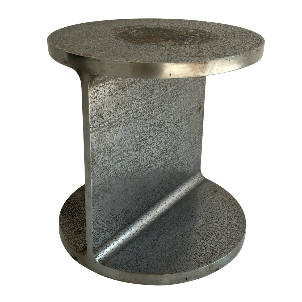 Wyeth Steel Round I- Beam End Table