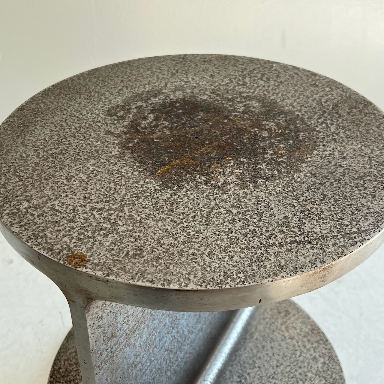 Wyeth Steel Round I- Beam End Table