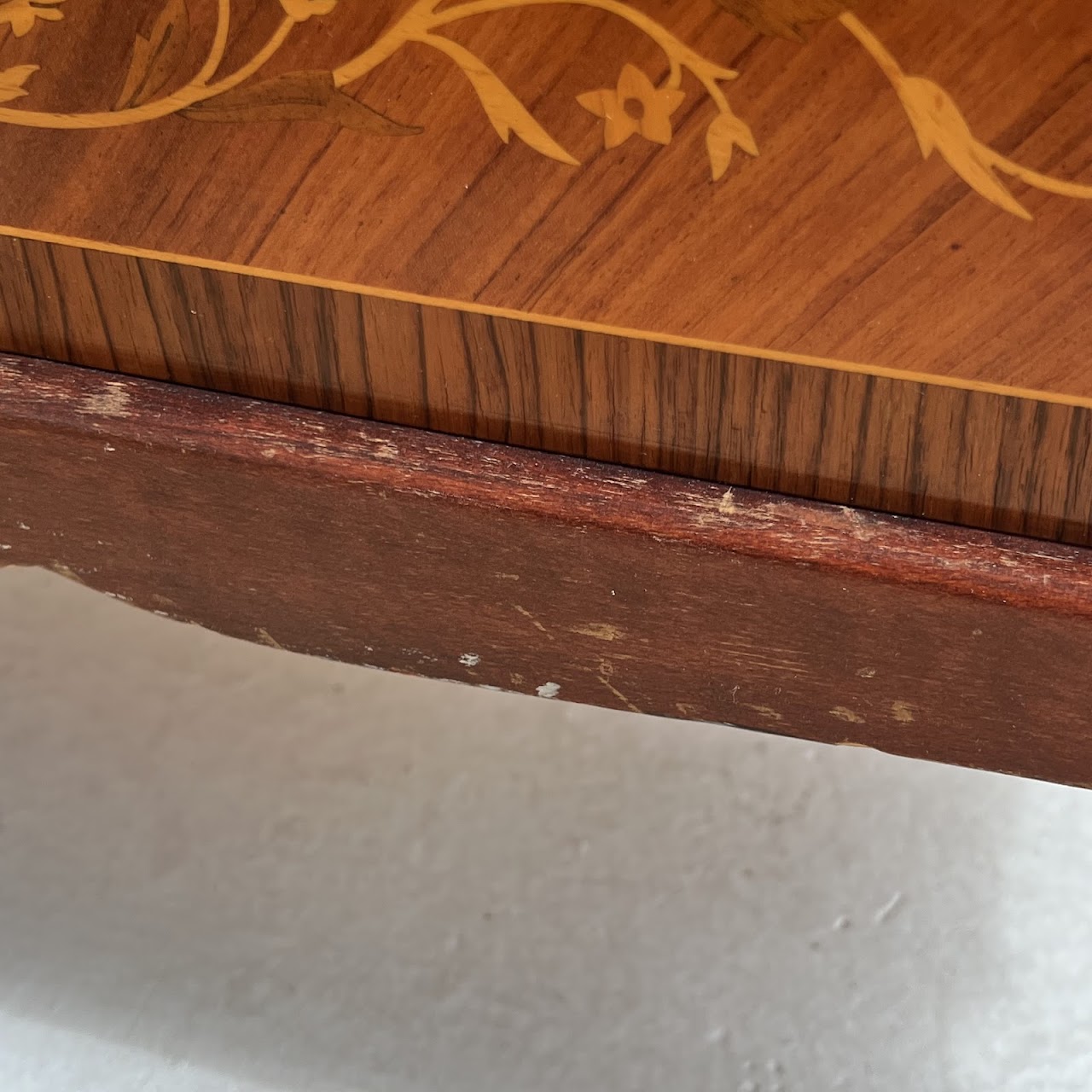 Italianate Marquetry Inlaid Roll-Top Secretaire Desk