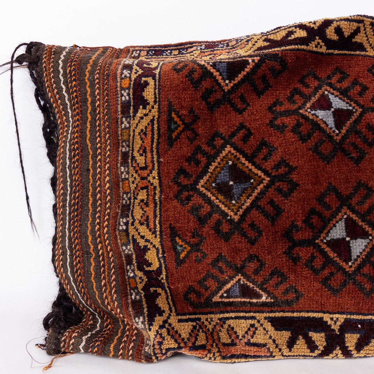 Vintage Upcycled Rug Rectangular Throw Pillow