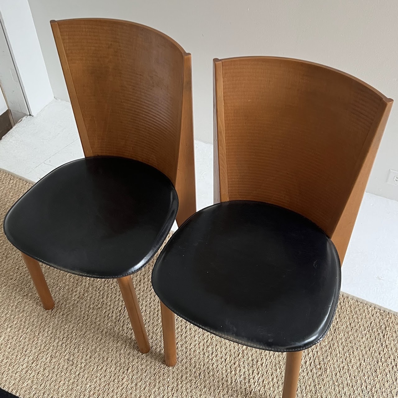 Calligaris Italian Post-Modernist Side Chair Pair #1