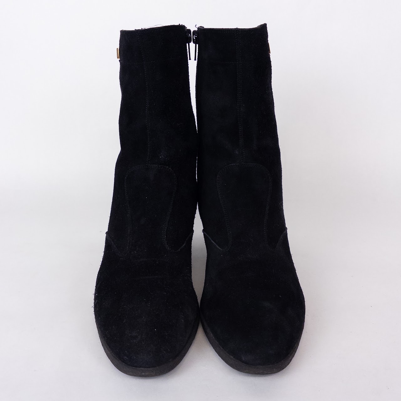 Salvatore Ferragamo Black Suede Ankle Boots