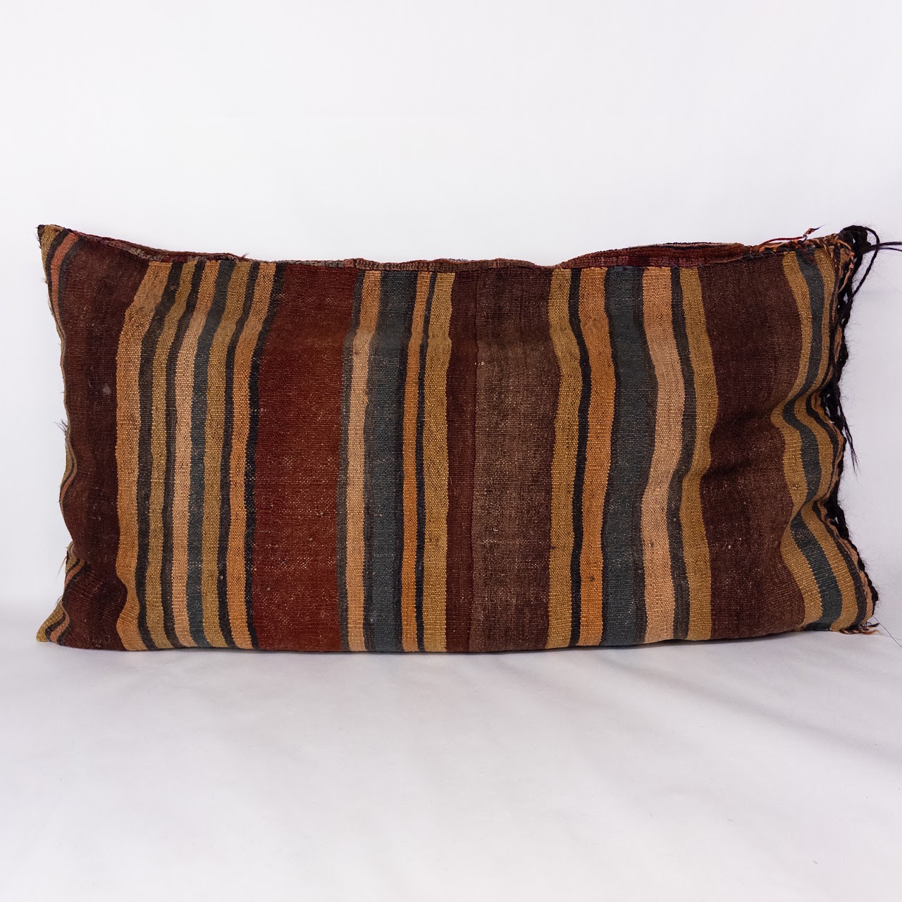 Vintage Upcycled Rug Rectangular Throw Pillow