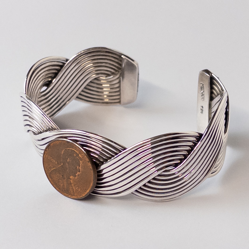 Sterling Silver Wave Cuff Bracelet