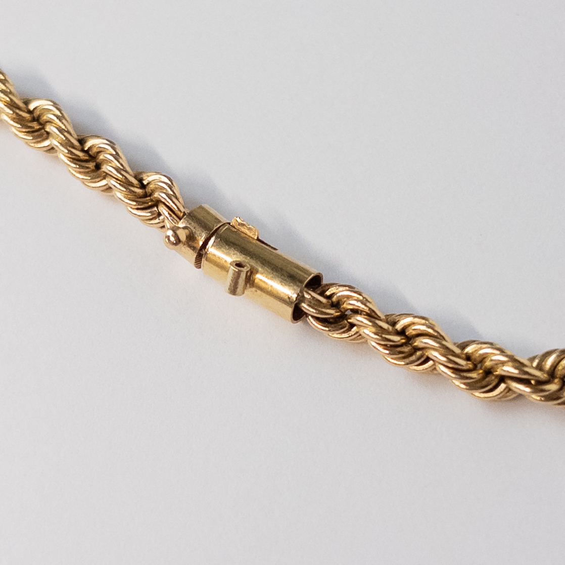 14K Gold Heavy Rope Chain Necklace