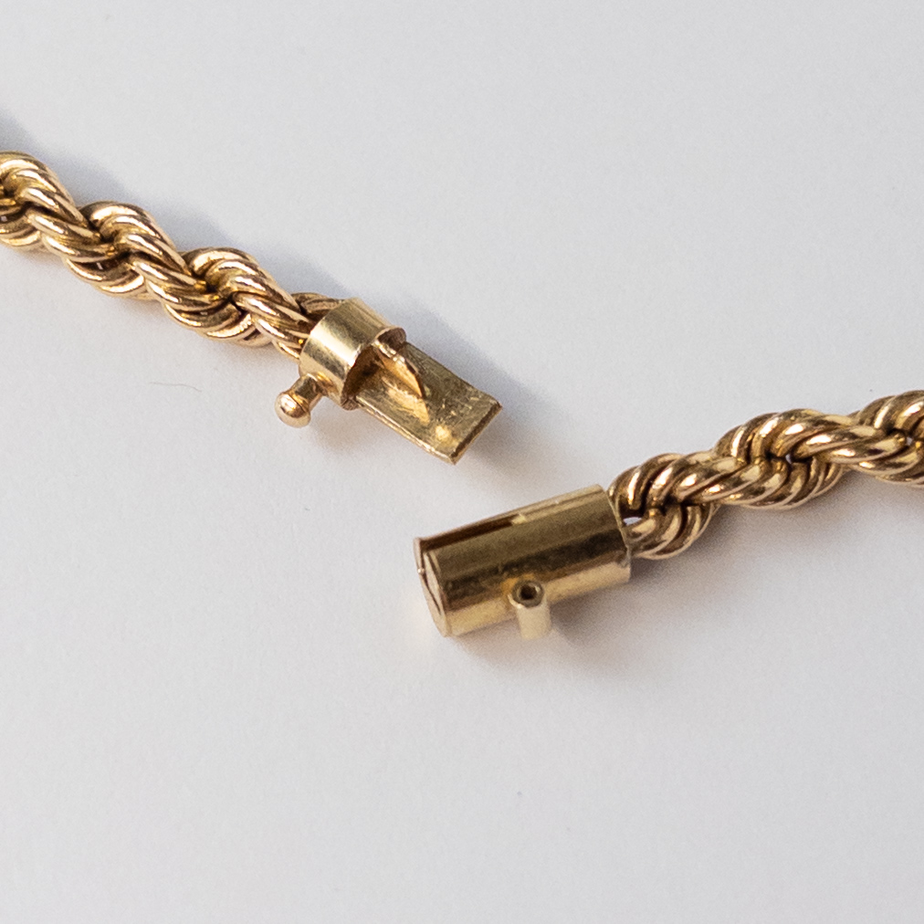 14K Gold Heavy Rope Chain Necklace