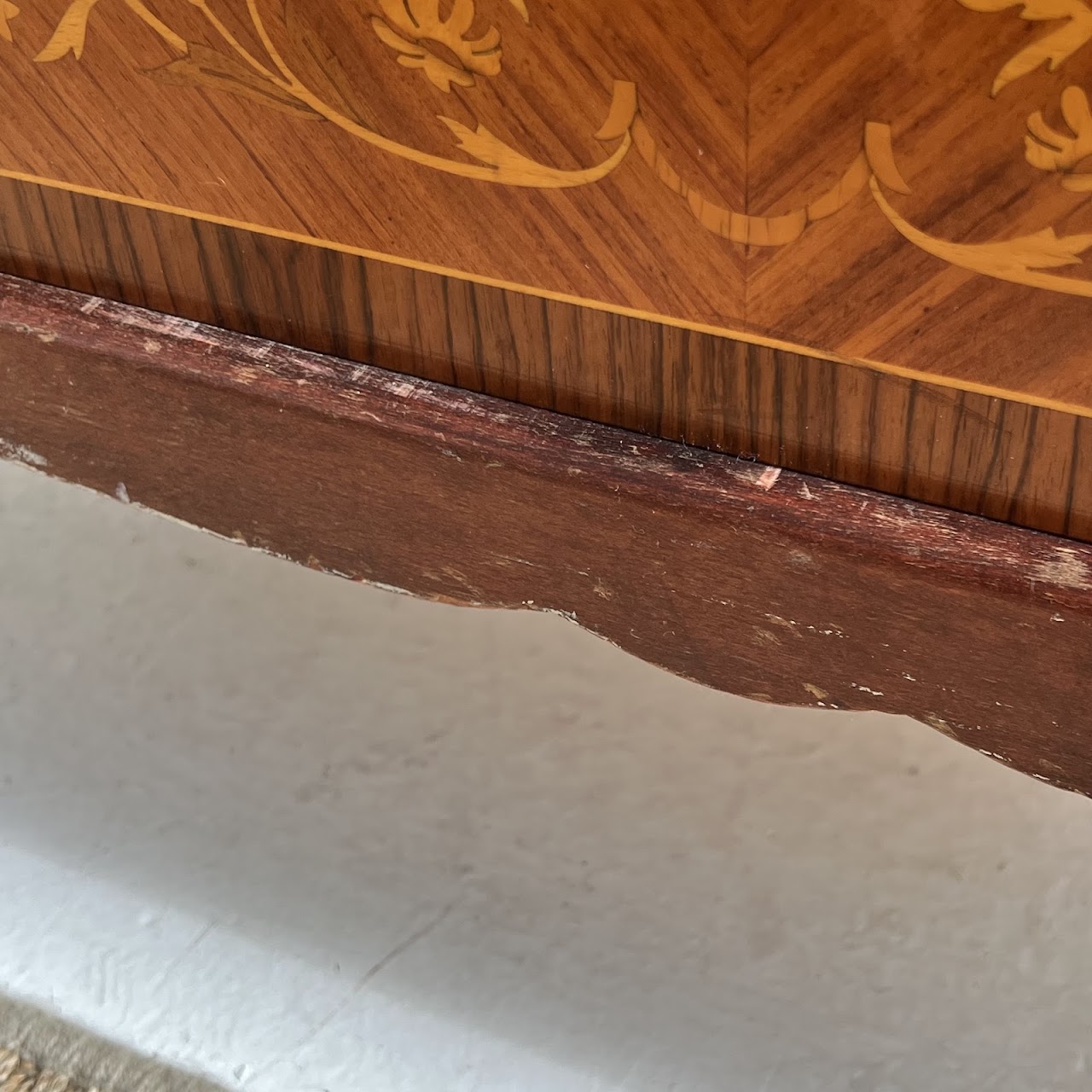 Italianate Marquetry Inlaid Roll-Top Secretaire Desk