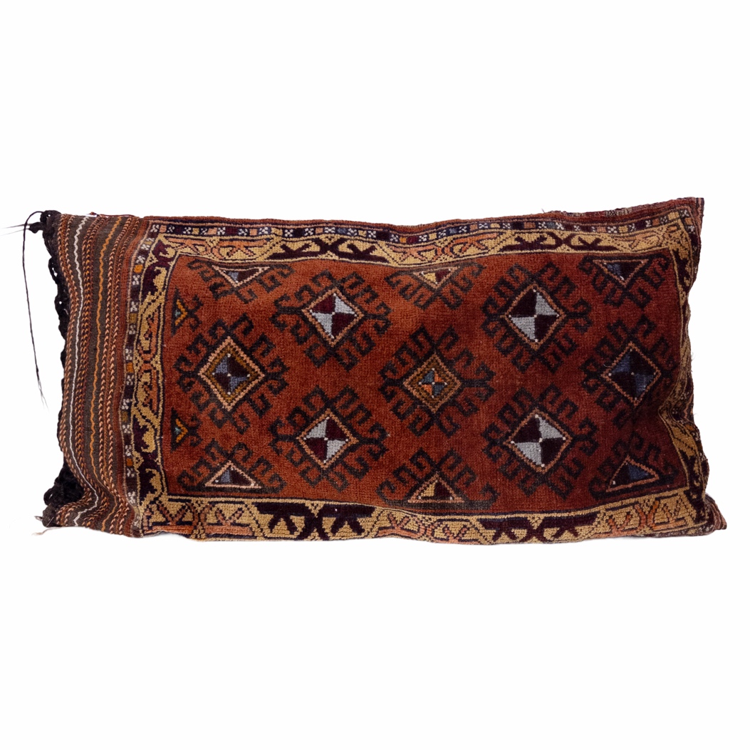 Vintage Upcycled Rug Rectangular Throw Pillow