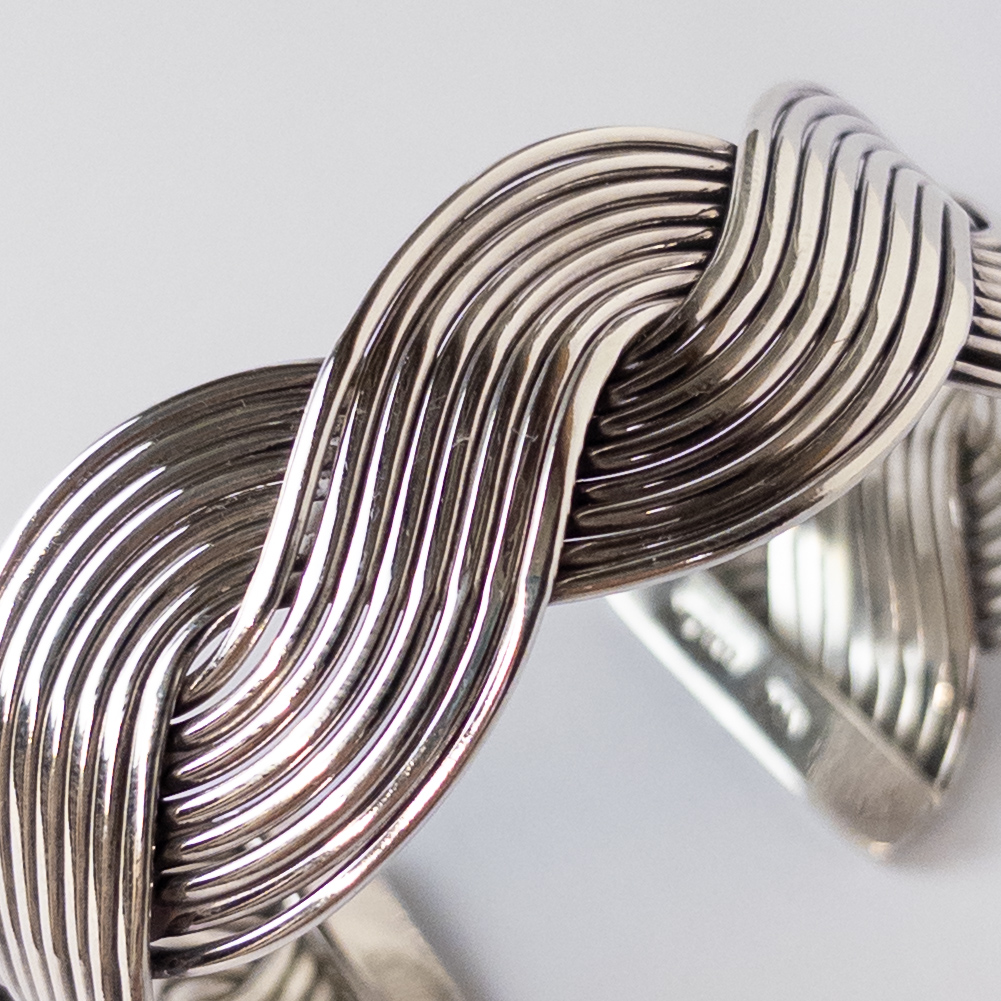 Sterling Silver Wave Cuff Bracelet